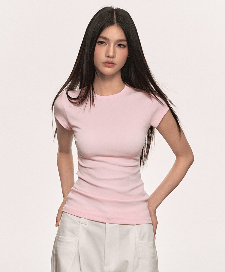 Basic Slim Fit Crewneck Tee - COPPING THREADS - Anna Aneae