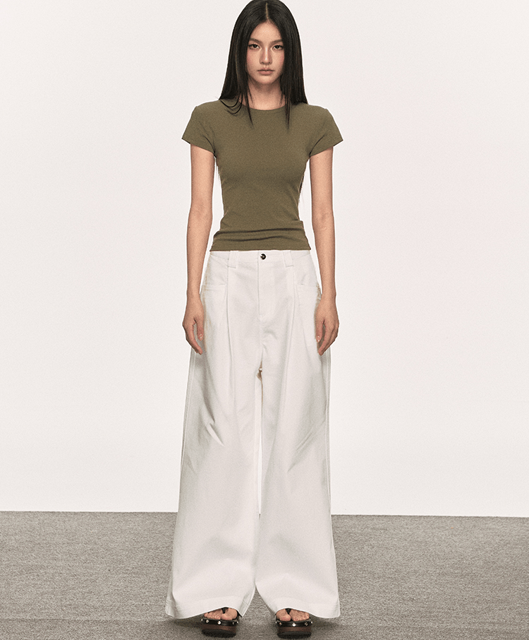 Basic Slim Fit Crewneck Tee - COPPING THREADS - Anna Aneae