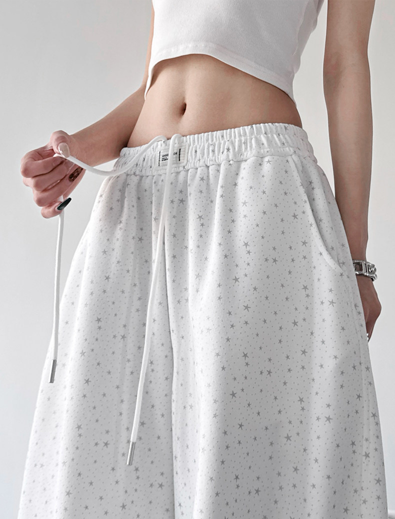 Starry Print Wide-Leg Sweatpants – CT6655
