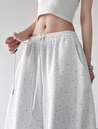 Starry Print Wide-Leg Sweatpants – CT6655