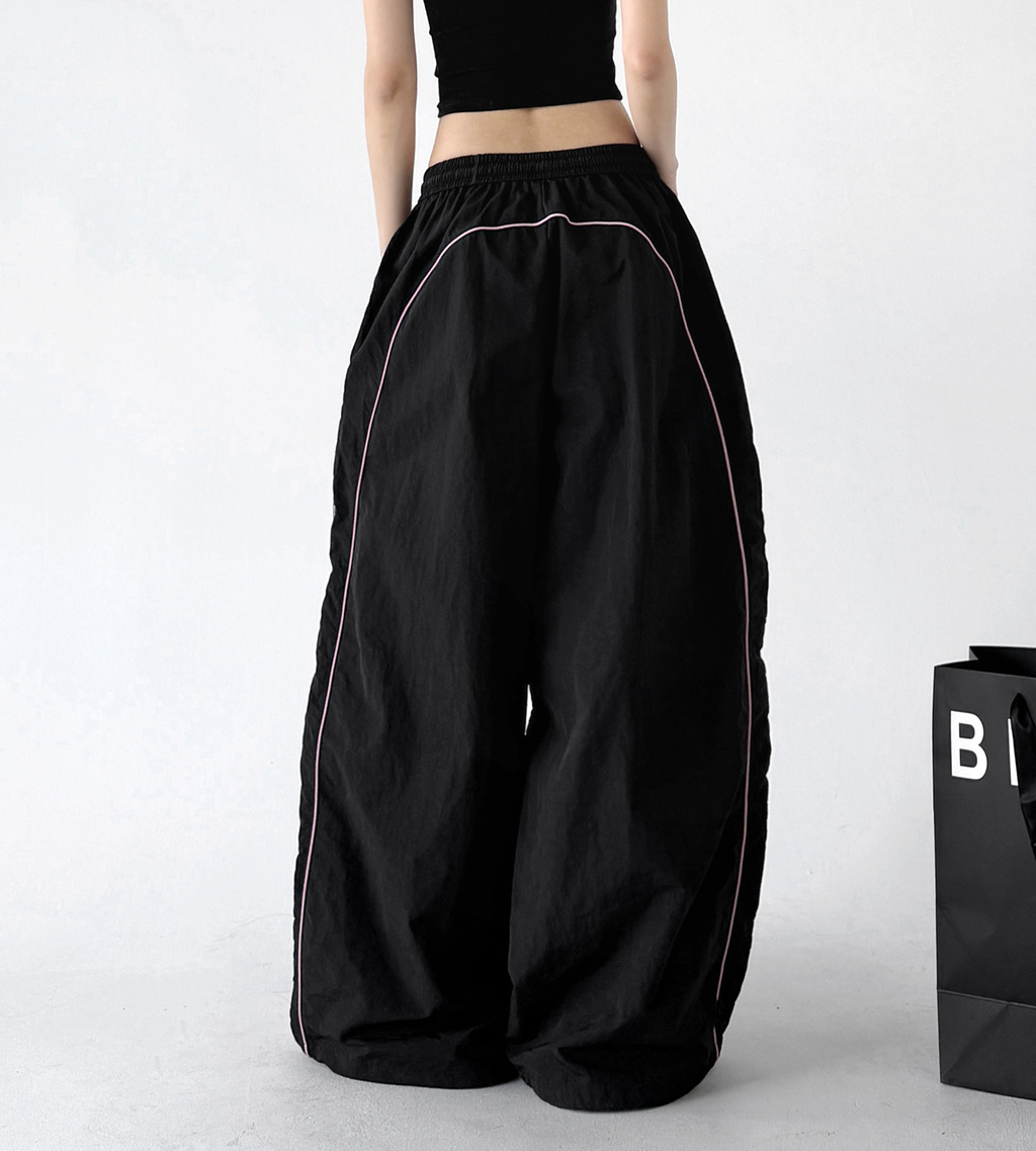 Piping Wide-Leg Track Pants - CT6214
