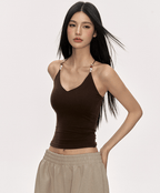 Beaded Strap Crisscross Halter Cami Top - COPPING THREADS - Anna Aneae