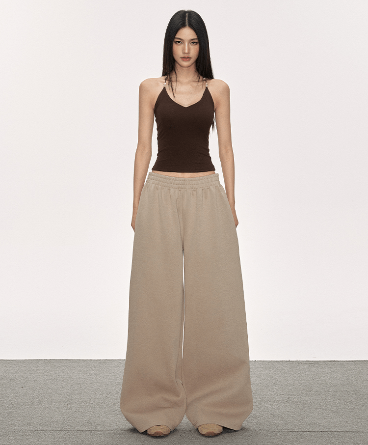 Beaded Strap Crisscross Halter Cami Top - COPPING THREADS - Anna Aneae