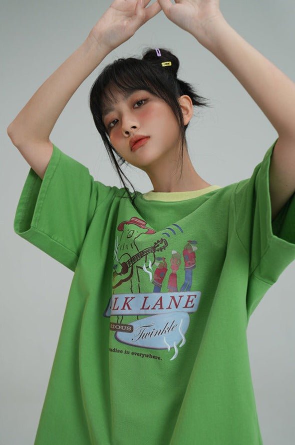 Bear Print Tee - COPPING THREADS - FOLK LANE