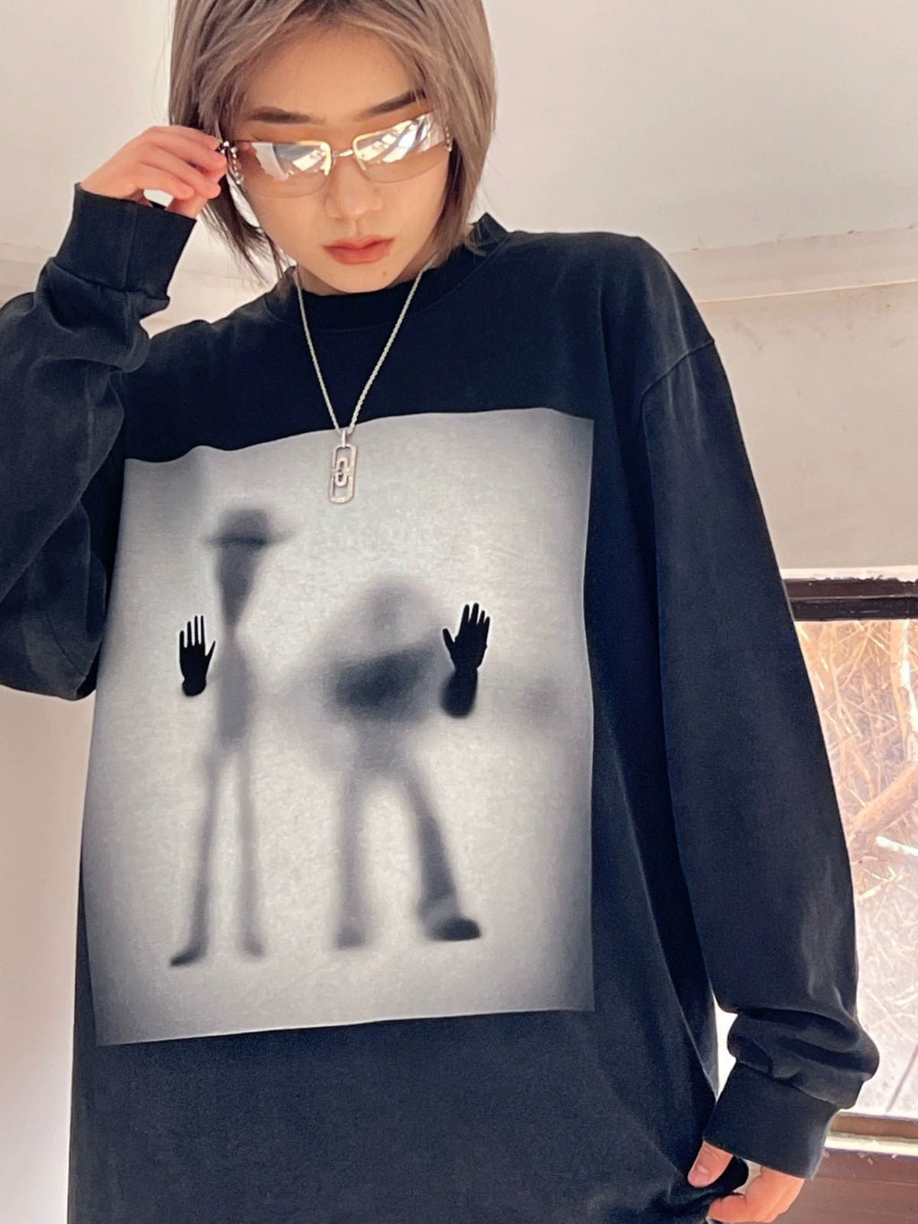 Behind the Curtain Washed Vintage Long Sleeve Tee - COPPING THREADS - CT Select