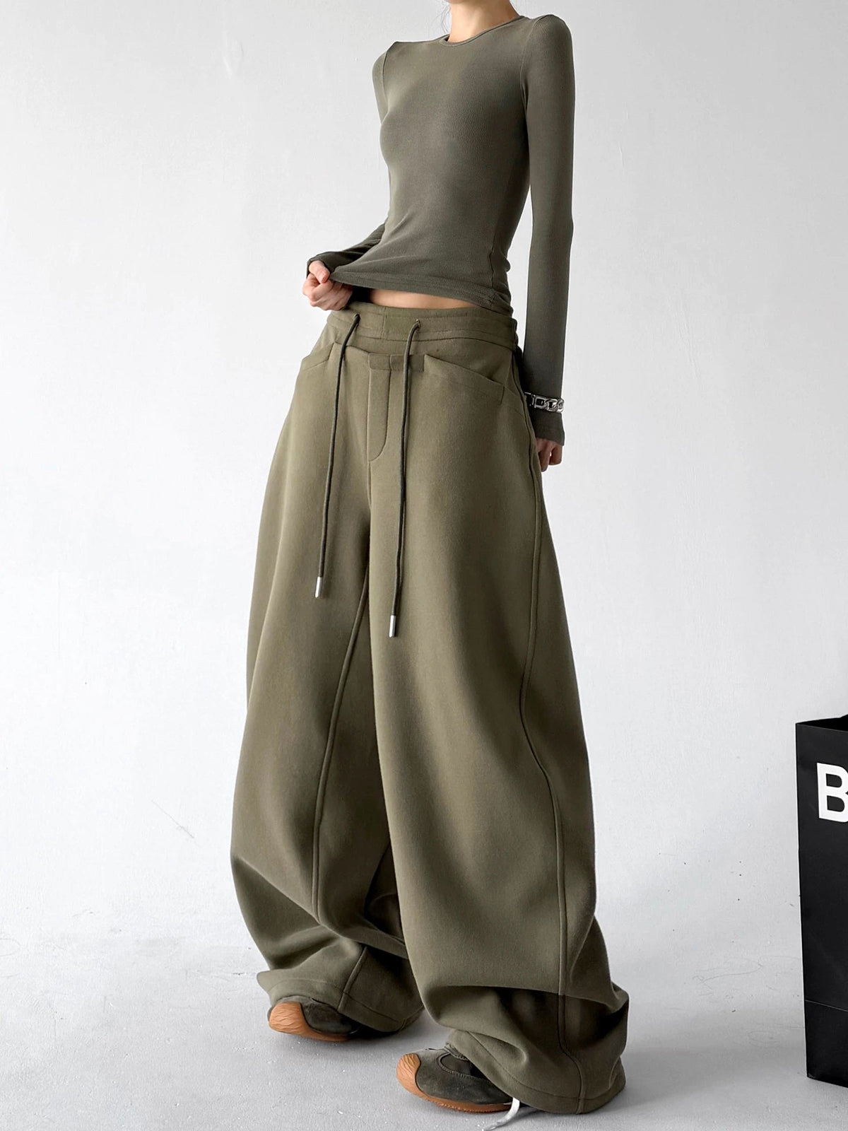 Belt-Loop Wide-Leg Sweatpants - COPPING THREADS - CT ORIGINALS
