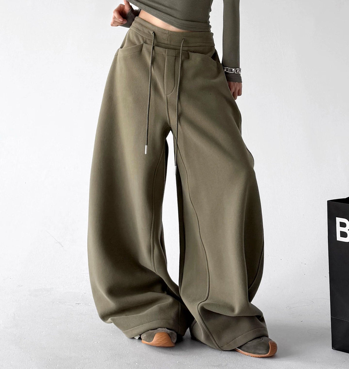 Belt-Loop Wide-Leg Sweatpants - COPPING THREADS - CT ORIGINALS