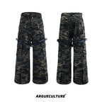 Belted Loose - Fit Vintage Washed Camouflage Cargo Pants - COPPING THREADS - ArguE CulturE