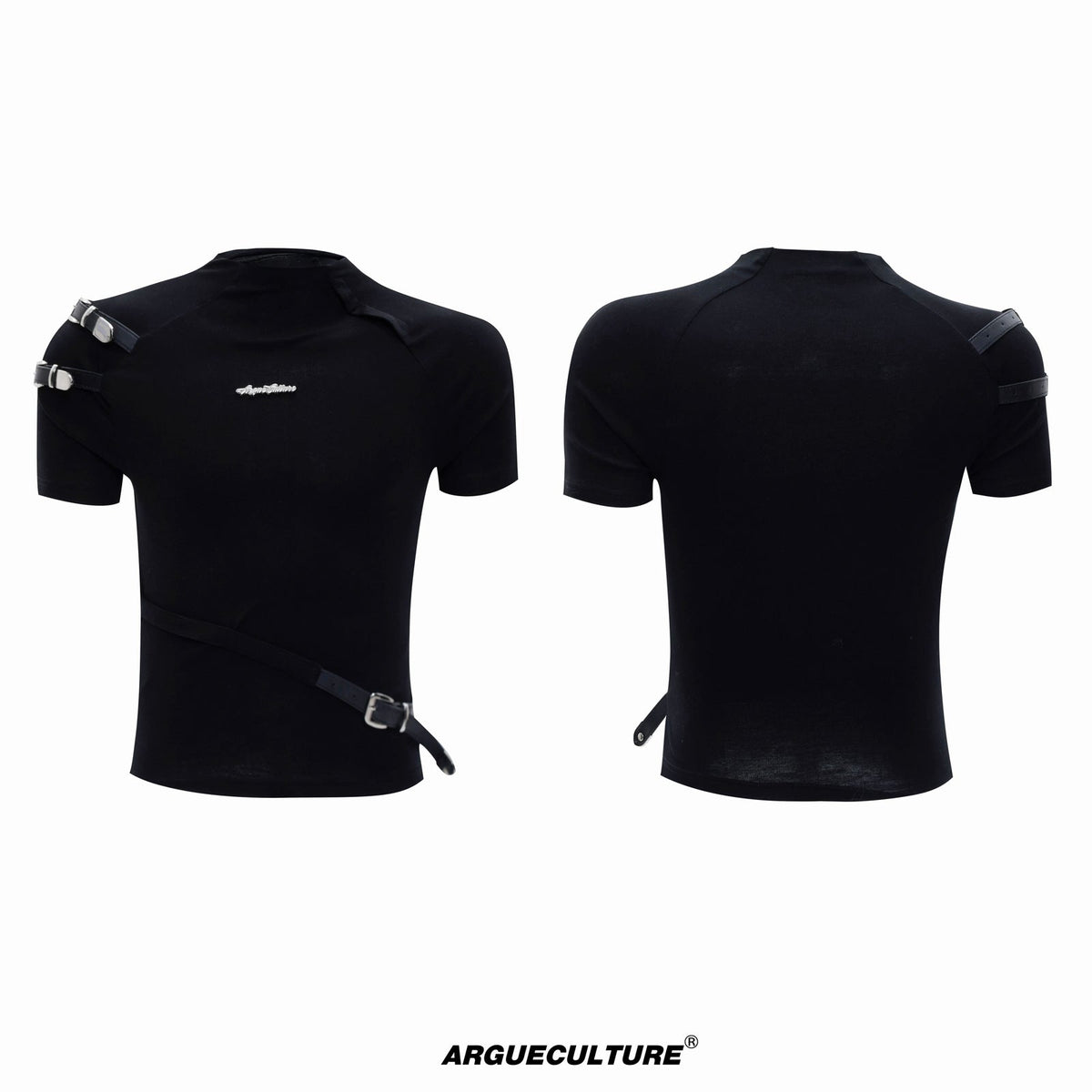 Belted Stand-Collar Fitted T-Shirt - COPPING THREADS - Argue Culture
