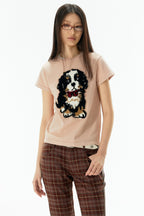 Bernese Mountain Dog Knit Print Tee - COPPING THREADS - APRIORITY