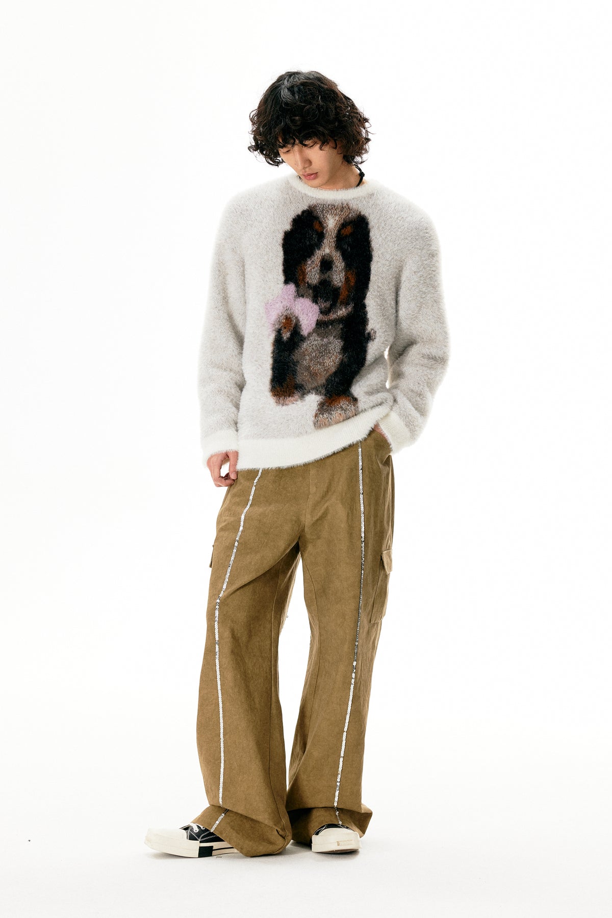 Bernese Mountain Dog Print Pullover Sweater - COPPING THREADS - APRIORITY