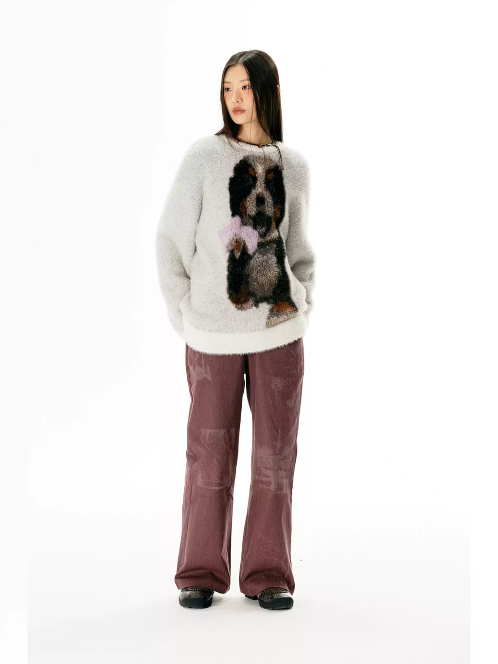Bernese Mountain Dog Print Pullover Sweater - COPPING THREADS - APRIORITY