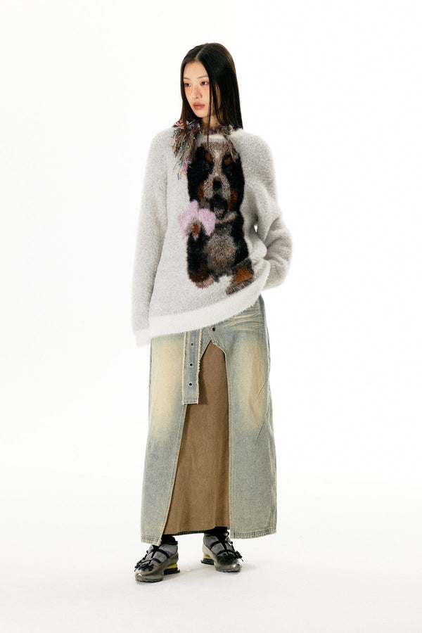 Bernese Mountain Dog Print Pullover Sweater - COPPING THREADS - APRIORITY