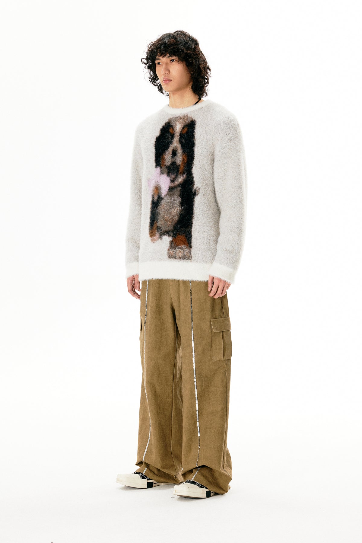 Bernese Mountain Dog Print Pullover Sweater - COPPING THREADS - APRIORITY