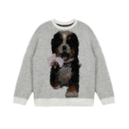Bernese Mountain Dog Print Pullover Sweater - COPPING THREADS - APRIORITY