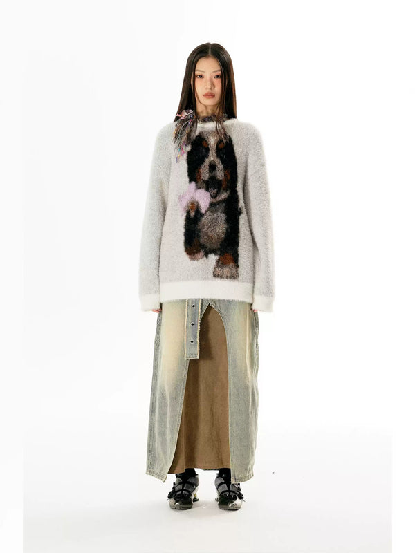 Bernese Mountain Dog Print Pullover Sweater - COPPING THREADS - APRIORITY