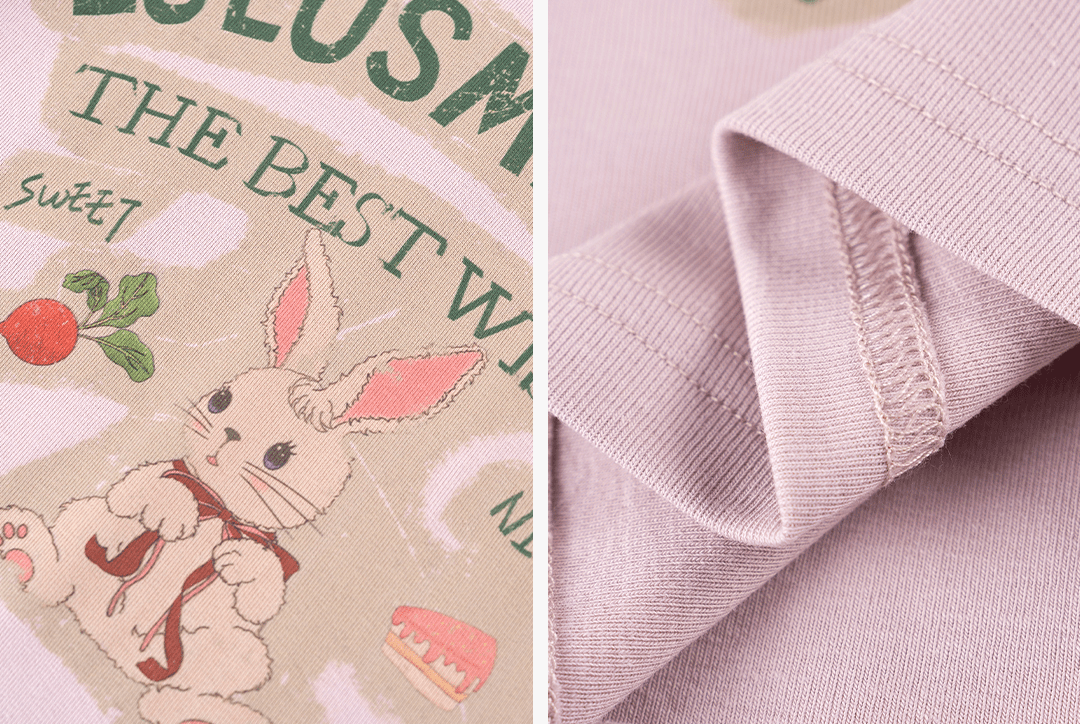“Best Wishes Bunny” Graphic Fitted Crop Tee - COPPING THREADS - LulusMiracle