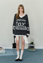 Birthday Cake Candle Intarsia Knit Sweater - COPPING THREADS - AYF