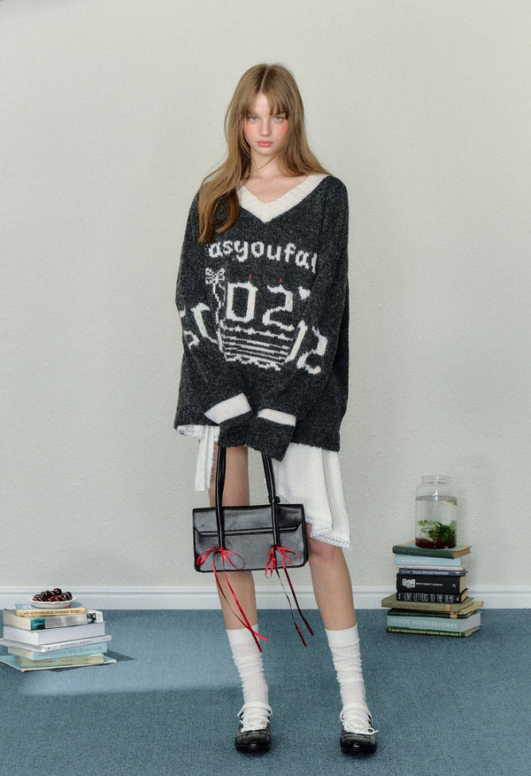 Birthday Cake Candle Intarsia Knit Sweater - COPPING THREADS - AYF