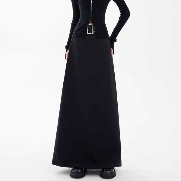 Black Side - Slit Midi Skirt - COPPING THREADS - CHICISLAND