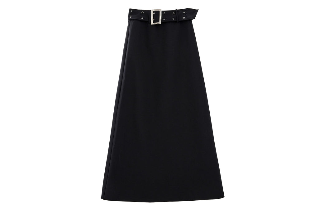 Black Side - Slit Midi Skirt - COPPING THREADS - CHICISLAND