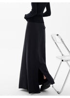 Black Side - Slit Midi Skirt - COPPING THREADS - CHICISLAND
