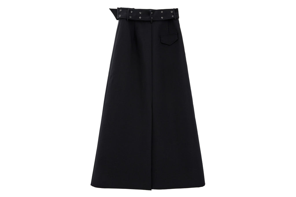 Black Side - Slit Midi Skirt - COPPING THREADS - CHICISLAND