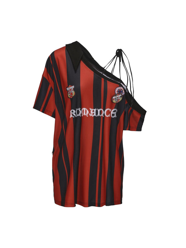 Blokecore Off - Shoulder Striped Jersey Tee - COPPING THREADS - CT Select