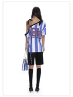 Blokecore Off - Shoulder Striped Jersey Tee - COPPING THREADS - CT Select