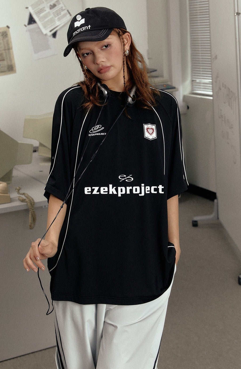 Blokette Style Deconstructed Letter Print Tee - COPPING THREADS - CHICISLAND