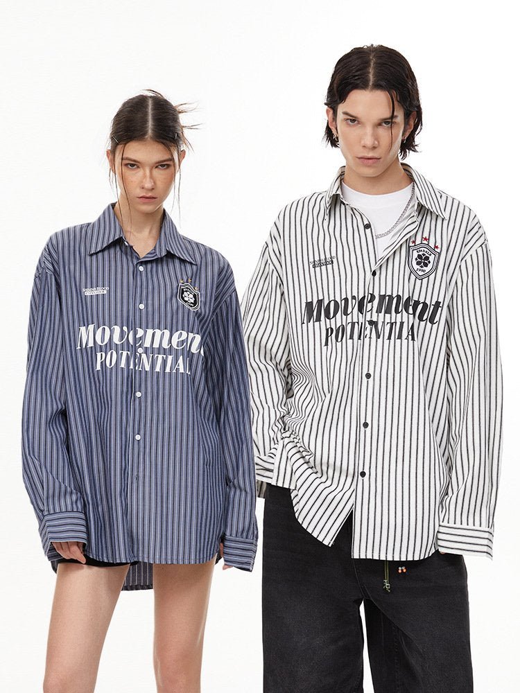 Blokette Vertical Stripe Long Sleeve Jersey Shirt - COPPING THREADS - CHICISLAND