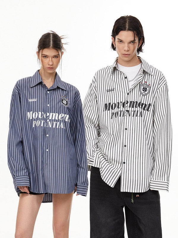 Blokette Vertical Stripe Long Sleeve Jersey Shirt - COPPING THREADS - CHICISLAND