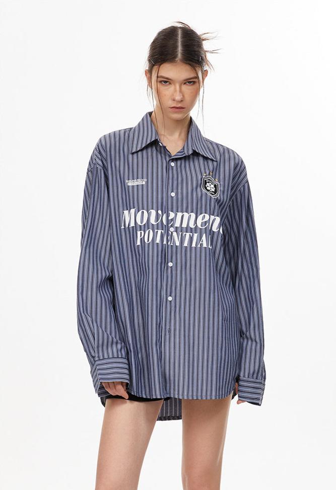 Blokette Vertical Stripe Long Sleeve Jersey Shirt - COPPING THREADS - CHICISLAND