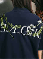 Botanical Embroidered Waffle Knit Polo Shirt - COPPING THREADS - Harsh and Cruel