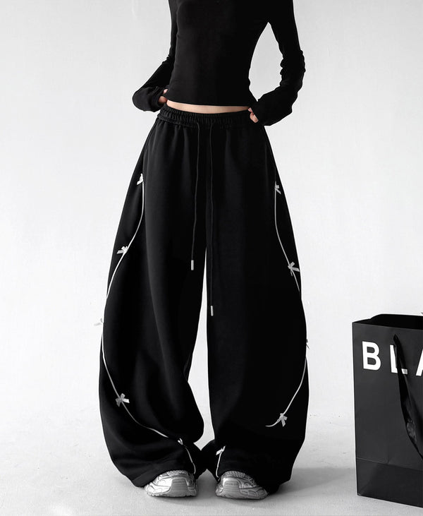 Bow-Embroidered Balloon Sweatpants - CT66262 - COPPING THREADS - CT ORIGINALS