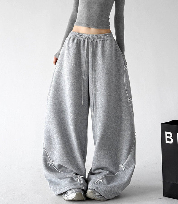 Bow-Embroidered Balloon Sweatpants - CT66262 - COPPING THREADS - CT ORIGINALS