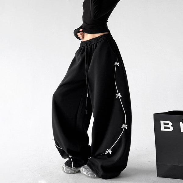Bow-Embroidered Balloon Sweatpants - CT66262 - COPPING THREADS - CT ORIGINALS