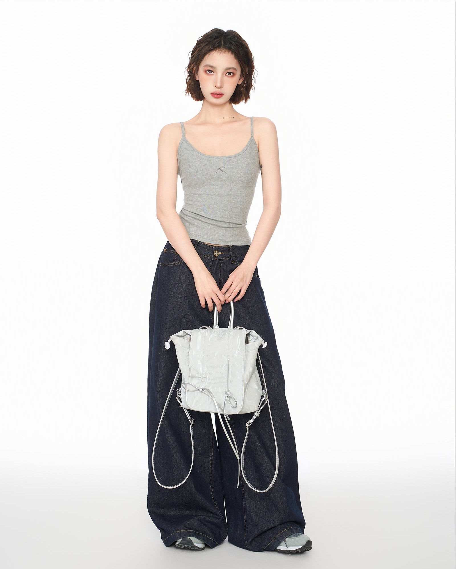 Bow Embroidered Knit Camisole - COPPING THREADS - CT Select