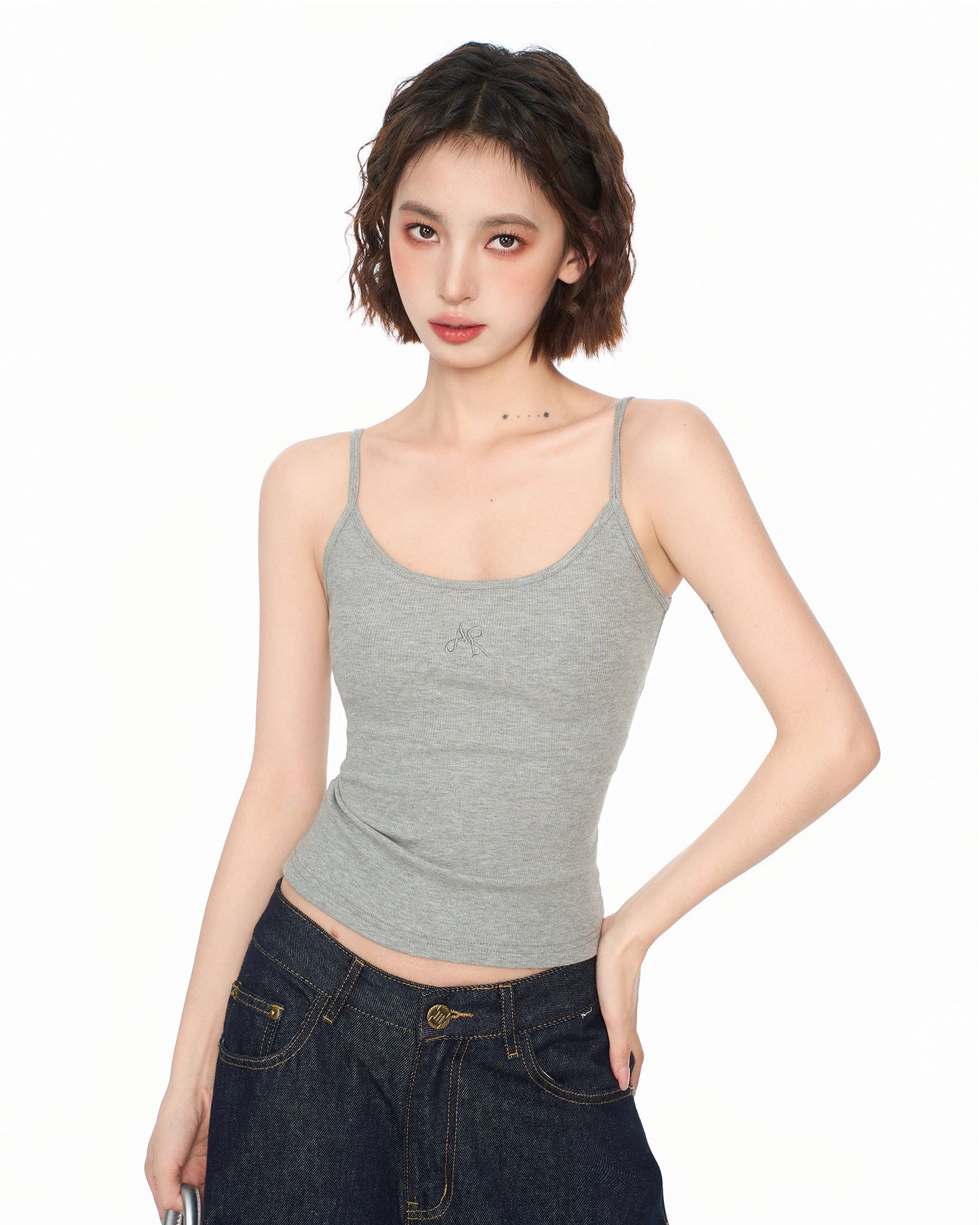 Bow Embroidered Knit Camisole - COPPING THREADS - CT Select