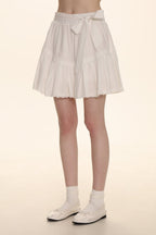 Bow Lace Trim High - Waisted Cake Skirt - COPPING THREADS - MOROMORO