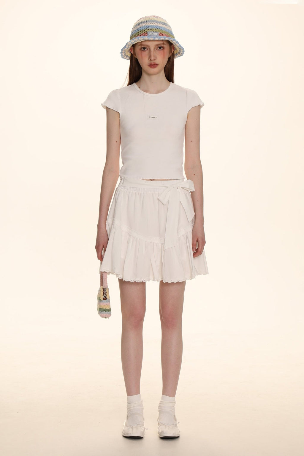 Bow Lace Trim High - Waisted Cake Skirt - COPPING THREADS - MOROMORO