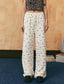 Bow Lace Trim Straight - Leg Pants - COPPING THREADS - CHICISLAND