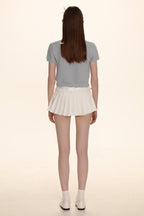 Bow Ribbon Knitted Short Sleeve Cardigan - COPPING THREADS - MOROMORO