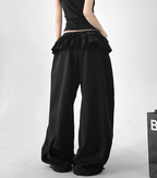 Bow Ruffle Waist Wide - Leg Sweatpants - CT6670 - COPPING THREADS - CT Select