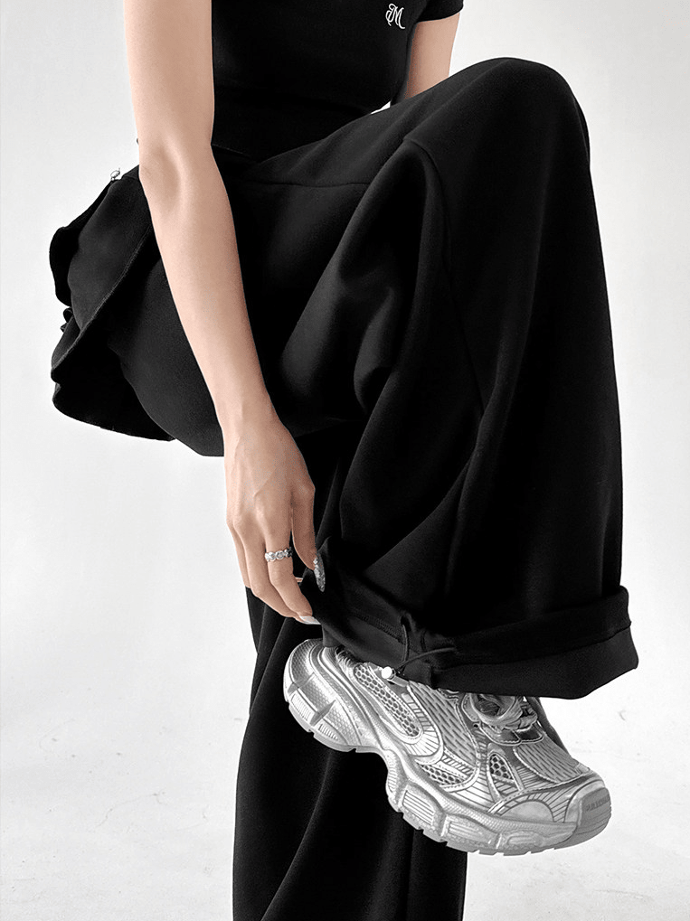 Bow Ruffle Waist Wide - Leg Sweatpants - CT6670 - COPPING THREADS - CT Select