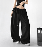 Bow Ruffle Waist Wide - Leg Sweatpants - CT6670 - COPPING THREADS - CT Select
