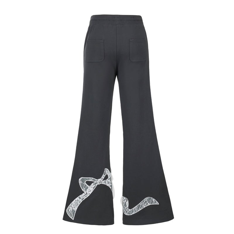 Bow Tie Flared Knit Trousers - COPPING THREADS - AYF