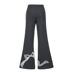 Bow Tie Flared Knit Trousers - COPPING THREADS - AYF