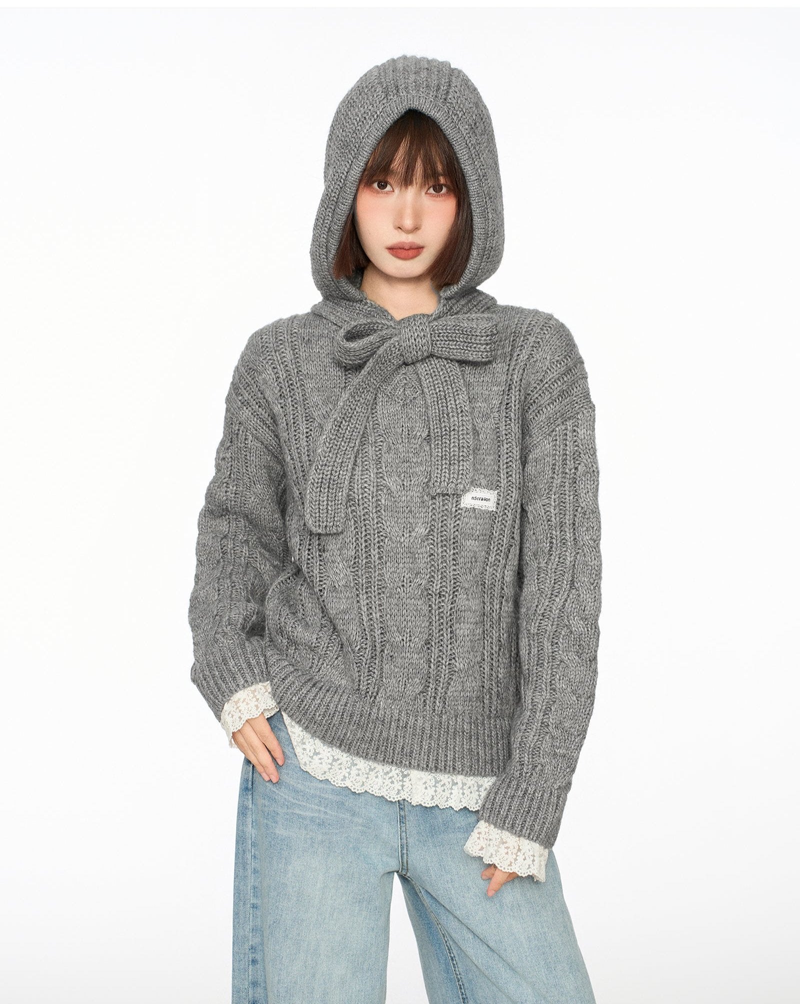 Bow - Tie Hooded Knit Sweater - COPPING THREADS - CT Select Hauptbild