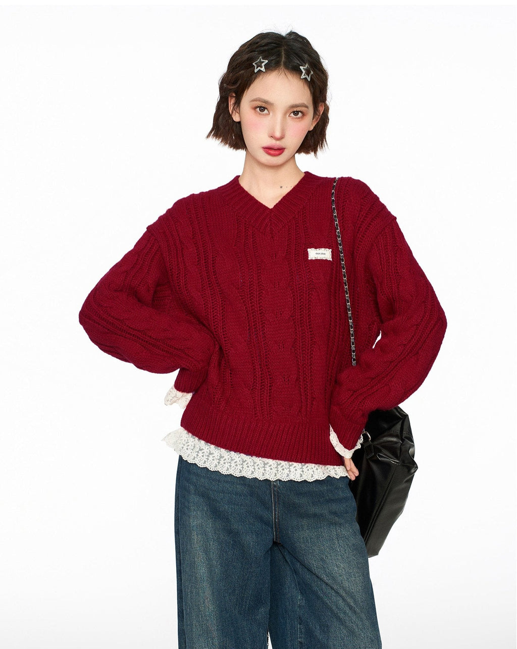 Bow - Tie Hooded Knit Sweater - COPPING THREADS - CT Select